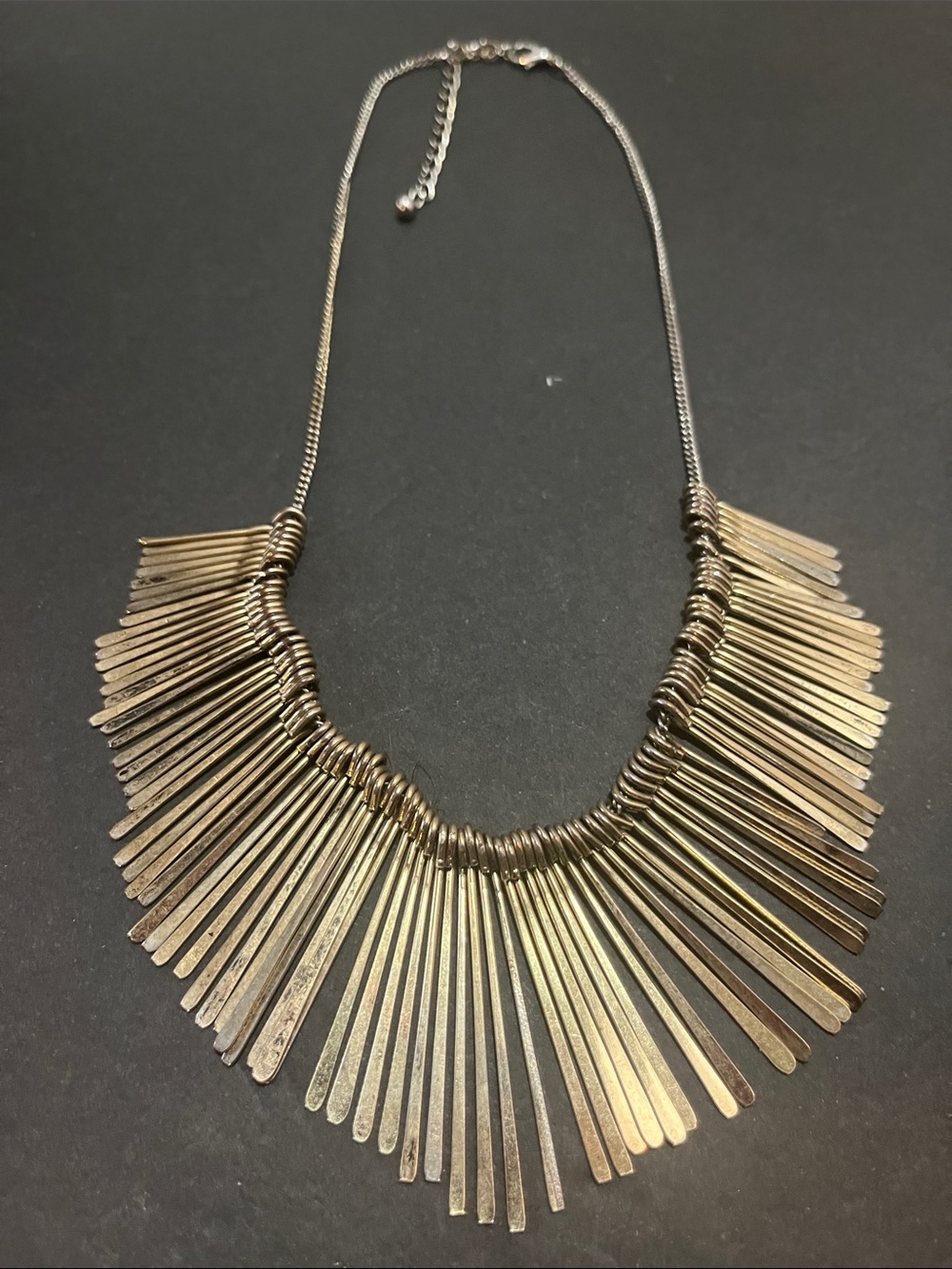 Gold-Tone Fringe Statement Necklace - Women's Jewelry
